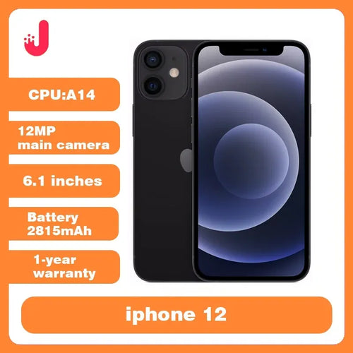 Black smartphone front and back view with dual rear cameras