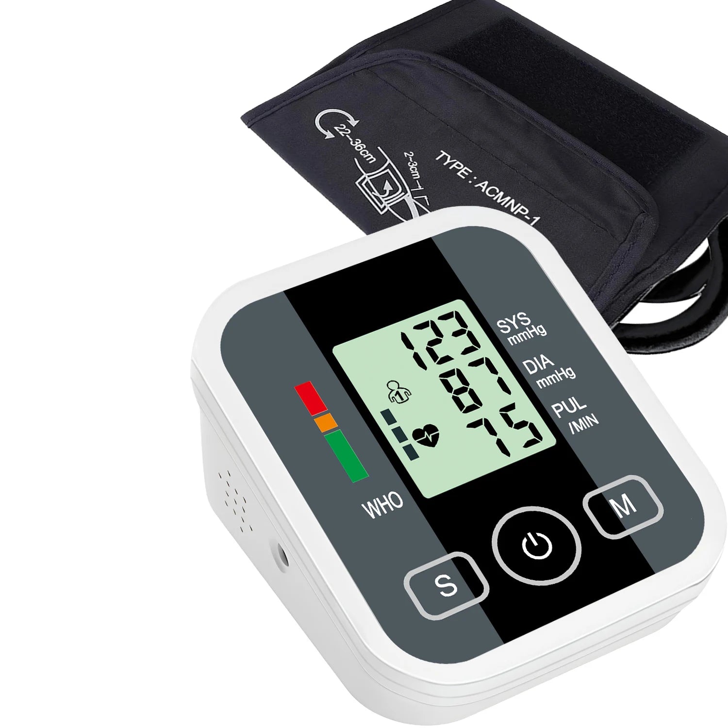 Alextrasza Upper Arm Automatic Blood Pressure Monitor BP Sphygmomanometer Pressure Meter Tonometer Measuring Arterial Pressure