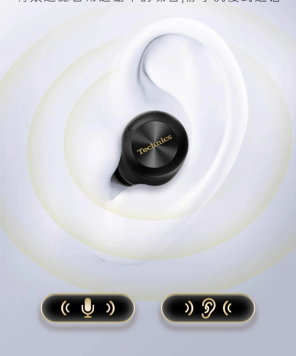 Tidesmit EAH-AZ100 Noise Cancelling Wireless Earbuds (Black) Tidesmit