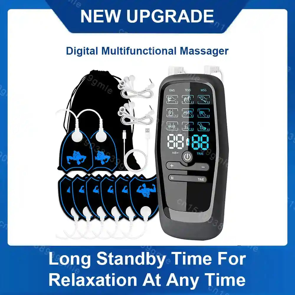Electric EMS Muscle Stimulator: Portable Deep Tissue Recovery Device Massage Roller Tidesmit