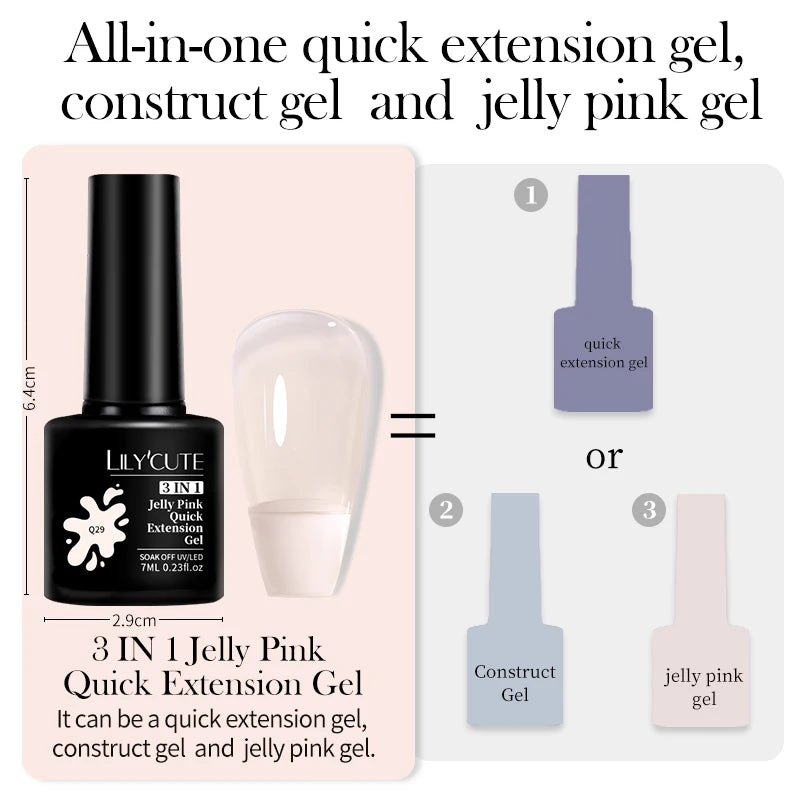 Extension Gel Nail Polish Jelly Soak Off Kit for Permanent Makeup Artists Permanent Makeup Machines Tidesmit