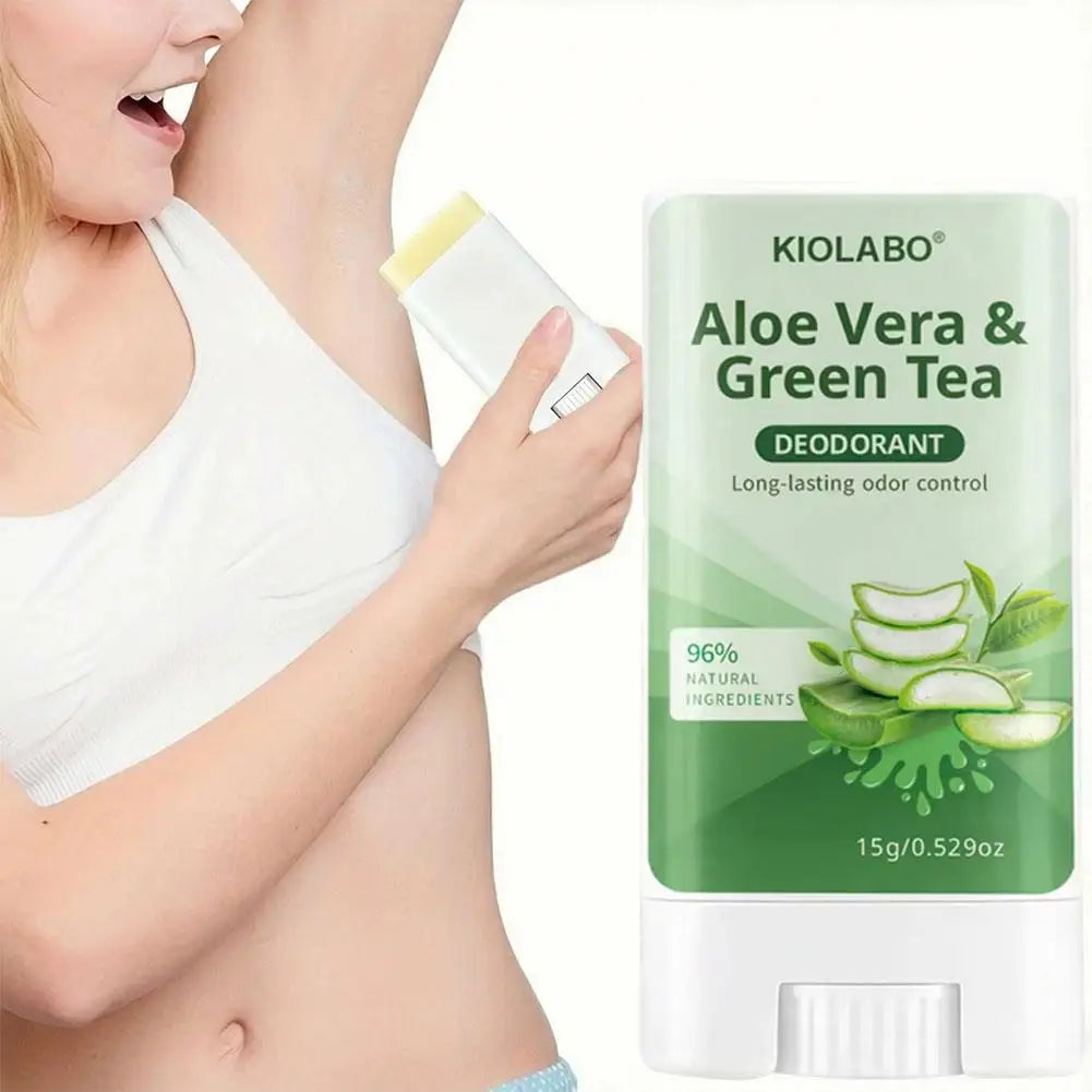 Tidesmit Aloe Vera & Green Tea deodorant stick for sweat odor reduction and travel friendly daily hygiene.