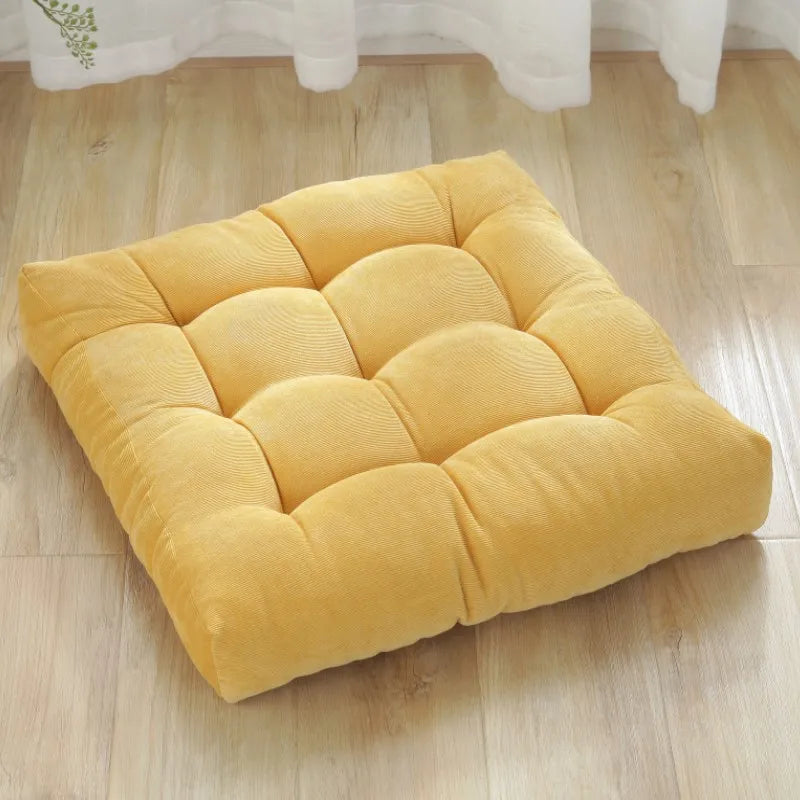 Big Square Corduroy Floor Seat Cushion Chair Cushions Tatami Meditation Yoga Thickened Windows Pad for Adults Seating Pillow