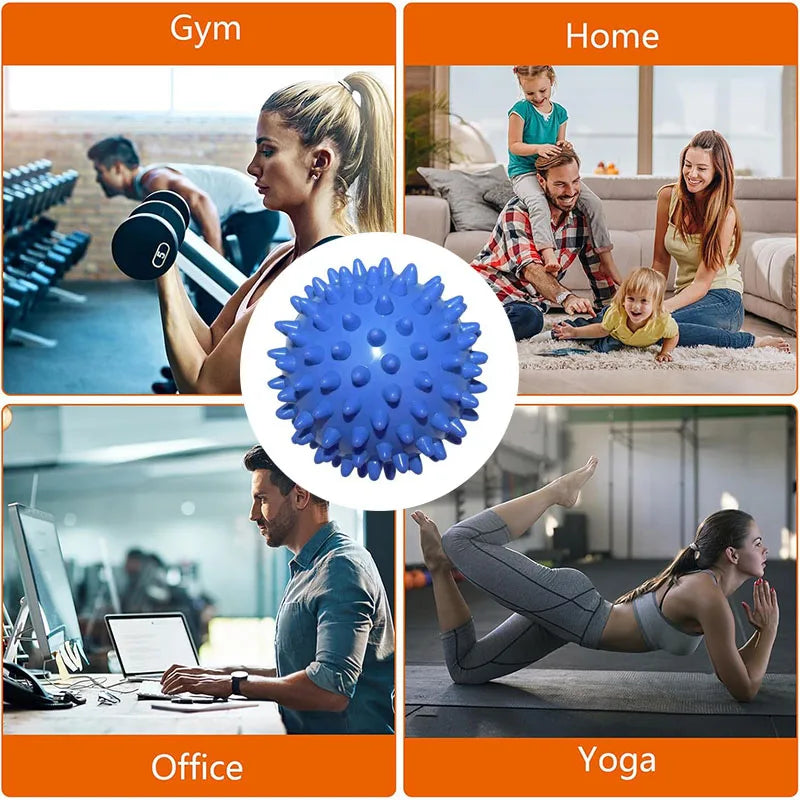 Spiky Massage Ball for Myofascial Release - 7.5cm Portable Wellness Tool Relaxation Treatment Tidesmit