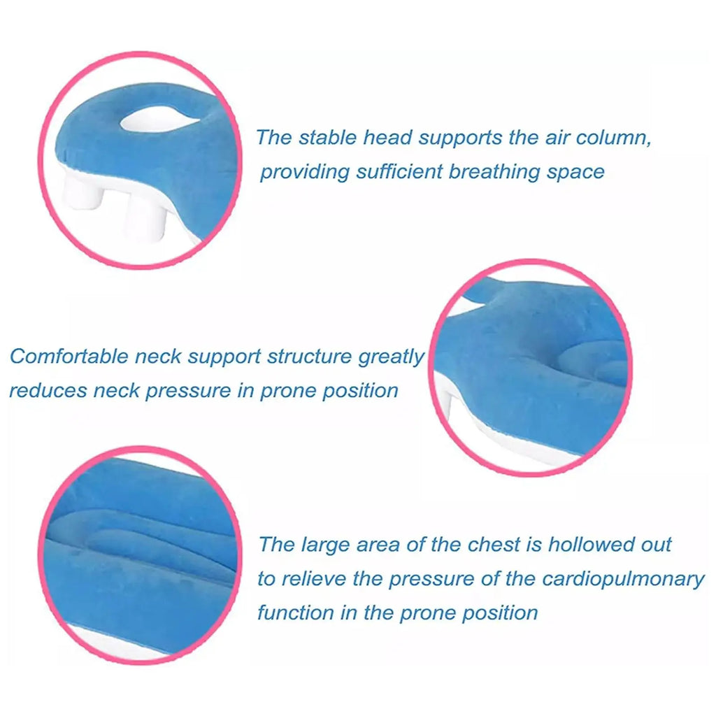 Face Down Pillow for Eye Surgery Recovery | Adjustable Inflatable Support Relaxation Treatment Tidesmit