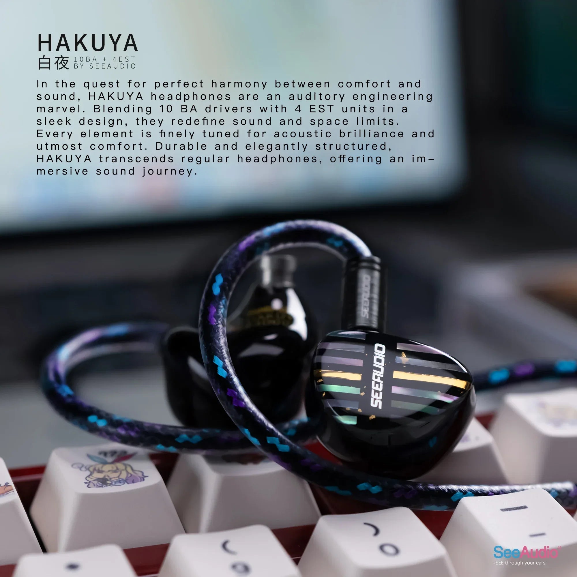 SeeAudio HAKUYA 14-Driver Hybrid In-Ear Monitors by Tidesmit Tidesmit