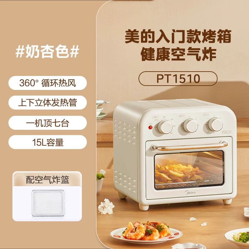 220V Midea Multifunctional Air Fryer Oven Combo Home Use Small Size Large Capacity Electric Air Fryer Toaster Oven 1510