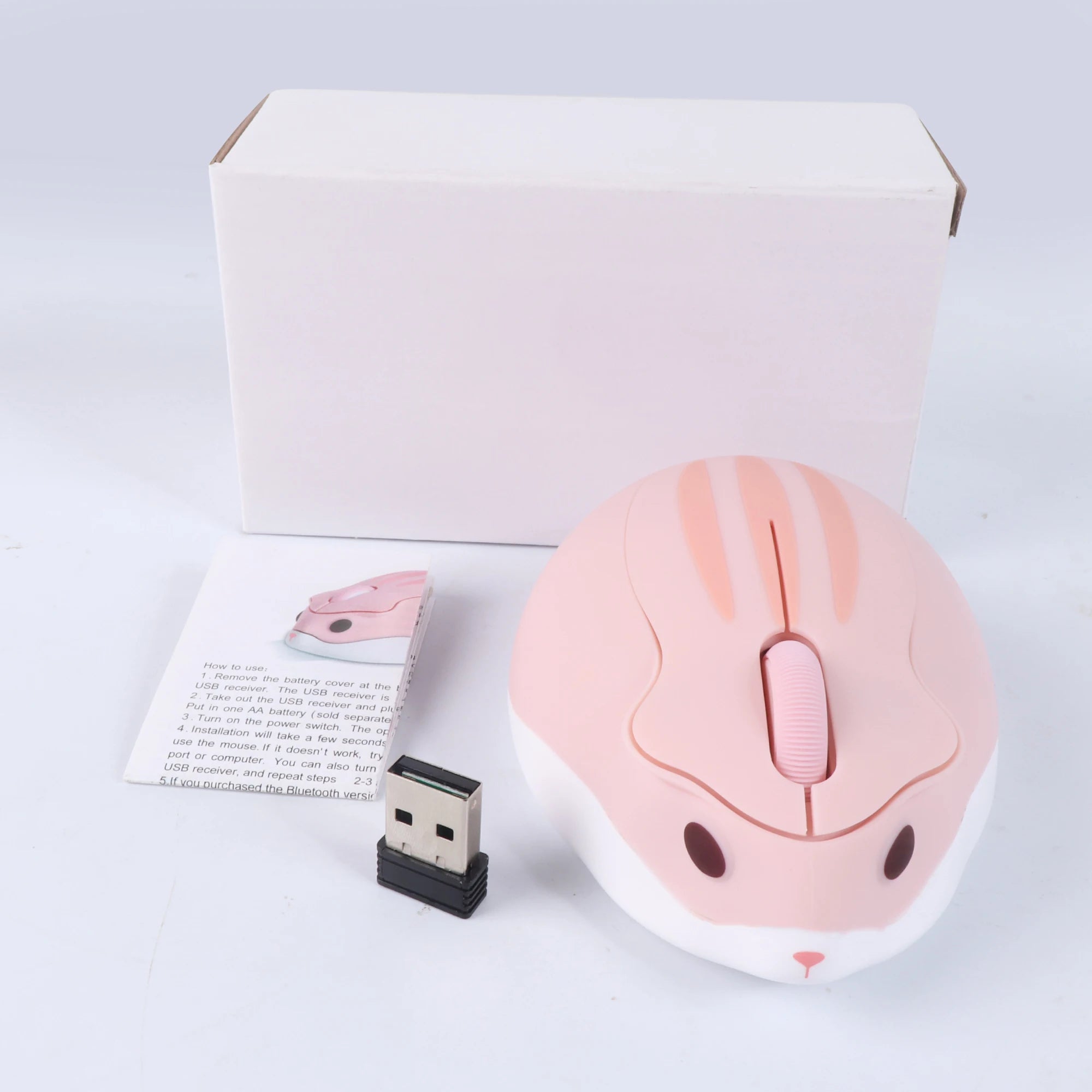 Mini Wireless Mouse 3D Cute Hamster 2.4G Bluetooth Dual Mode Connectivity Long Battery Life Mute USB Optical Mouse For Laptop PC
