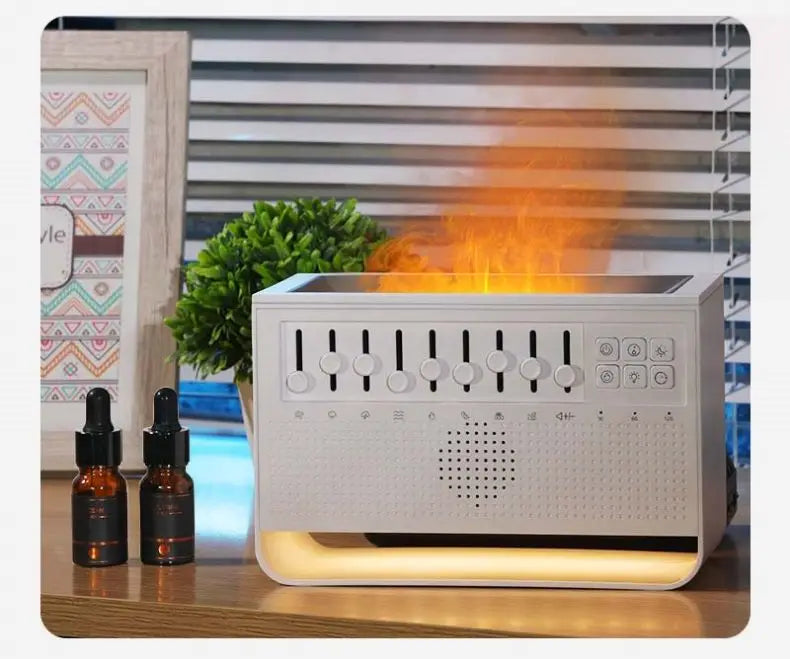 White Noise 3 in 1 Bluetooth Speaker Sleep Aid Night Light Humidifier All-in-one Machine 8 Nature Sound Essential Oil Diffuser