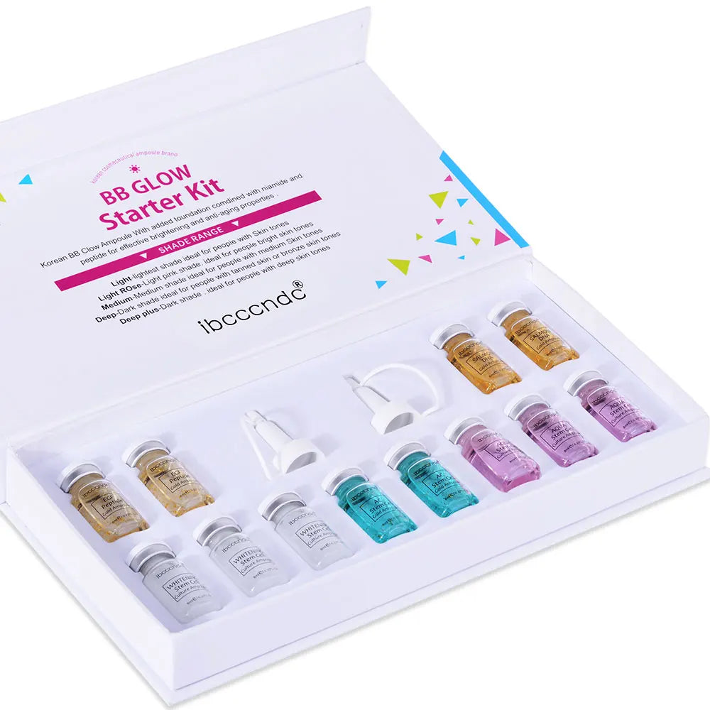 Tidesmit Korea BB Cream Glow Starter Kit with niacinamide and peptide serum for radiant face makeup texture close-up