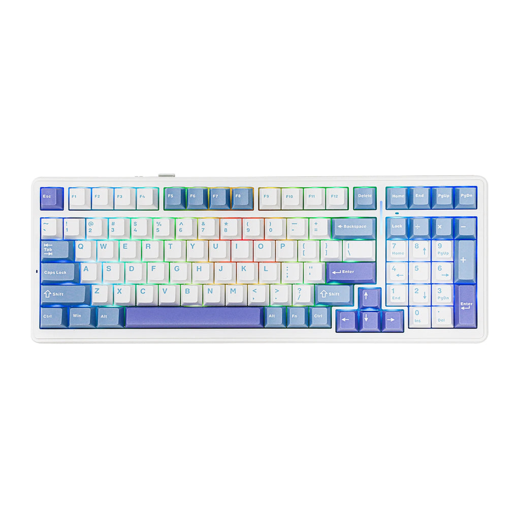 EPOMAKER x AULA F99 98% Gasket-Mounted Wired/BT/2.4GHz Wireless NKRO Mechanical Keyboard North-facing RGB 8000mAh Battery