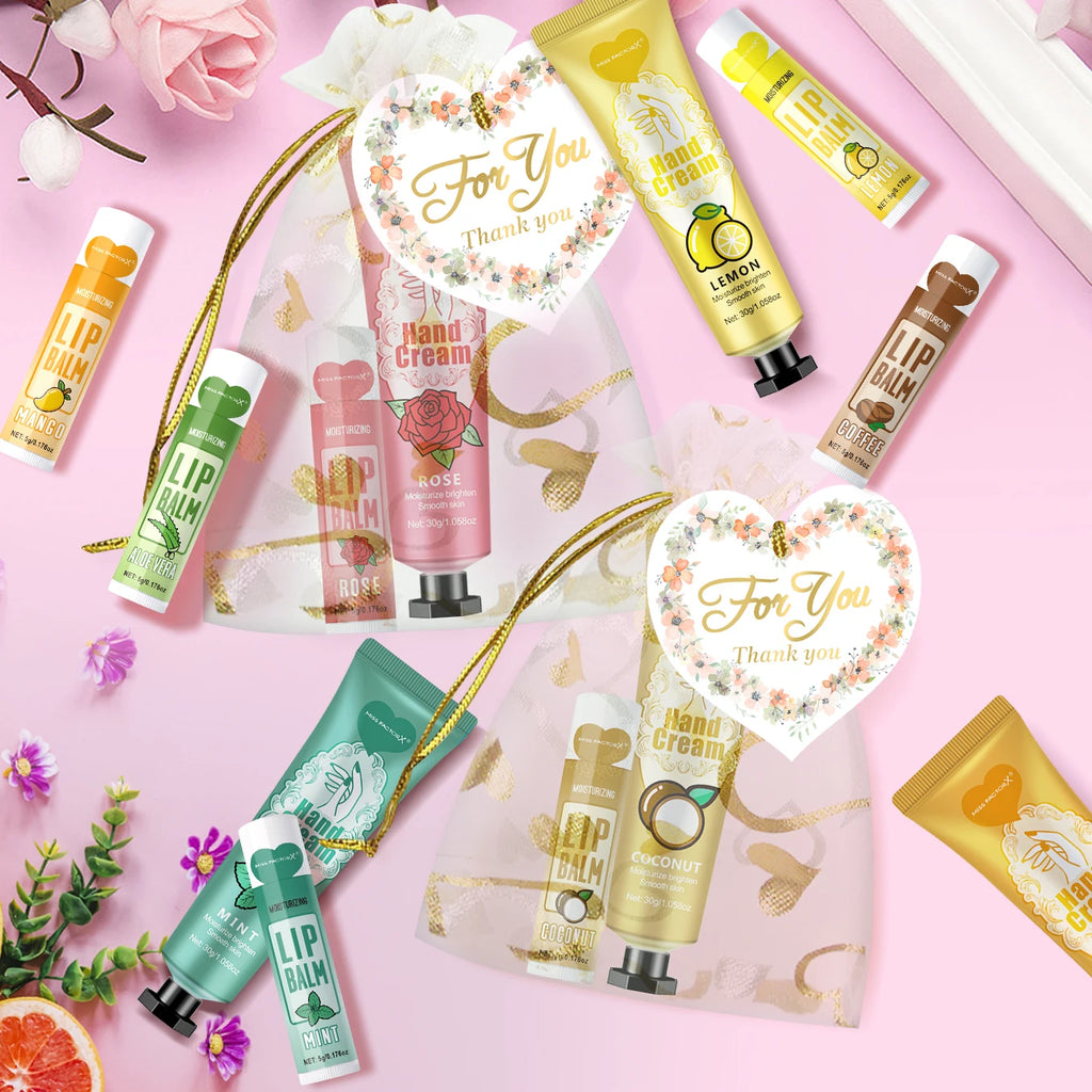 Lip Care & Hand Cream Wedding Gift Set - 30 Pack Moisturizing Treatment Lip Care Tidesmit