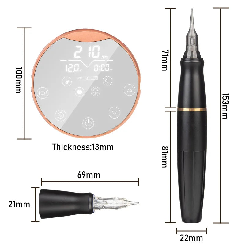 PMU Machine Kit for Professional Eyebrow & Lip Microblading - Tidesmit Permanent Makeup Machines Tidesmit