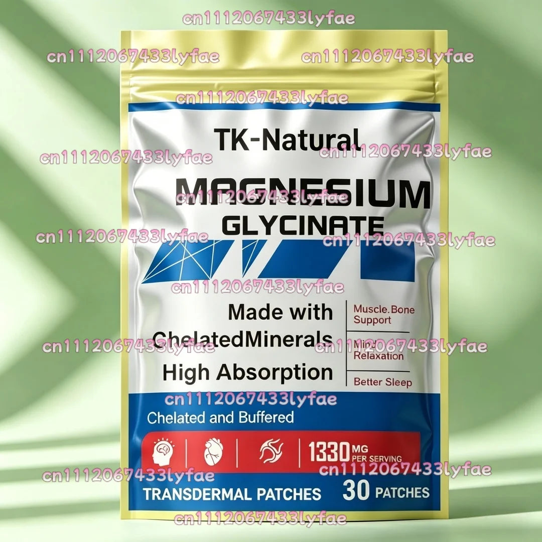 30 Patches Magnesium Glycinate Transdermal Patches Muscle Support Brain Memory Support