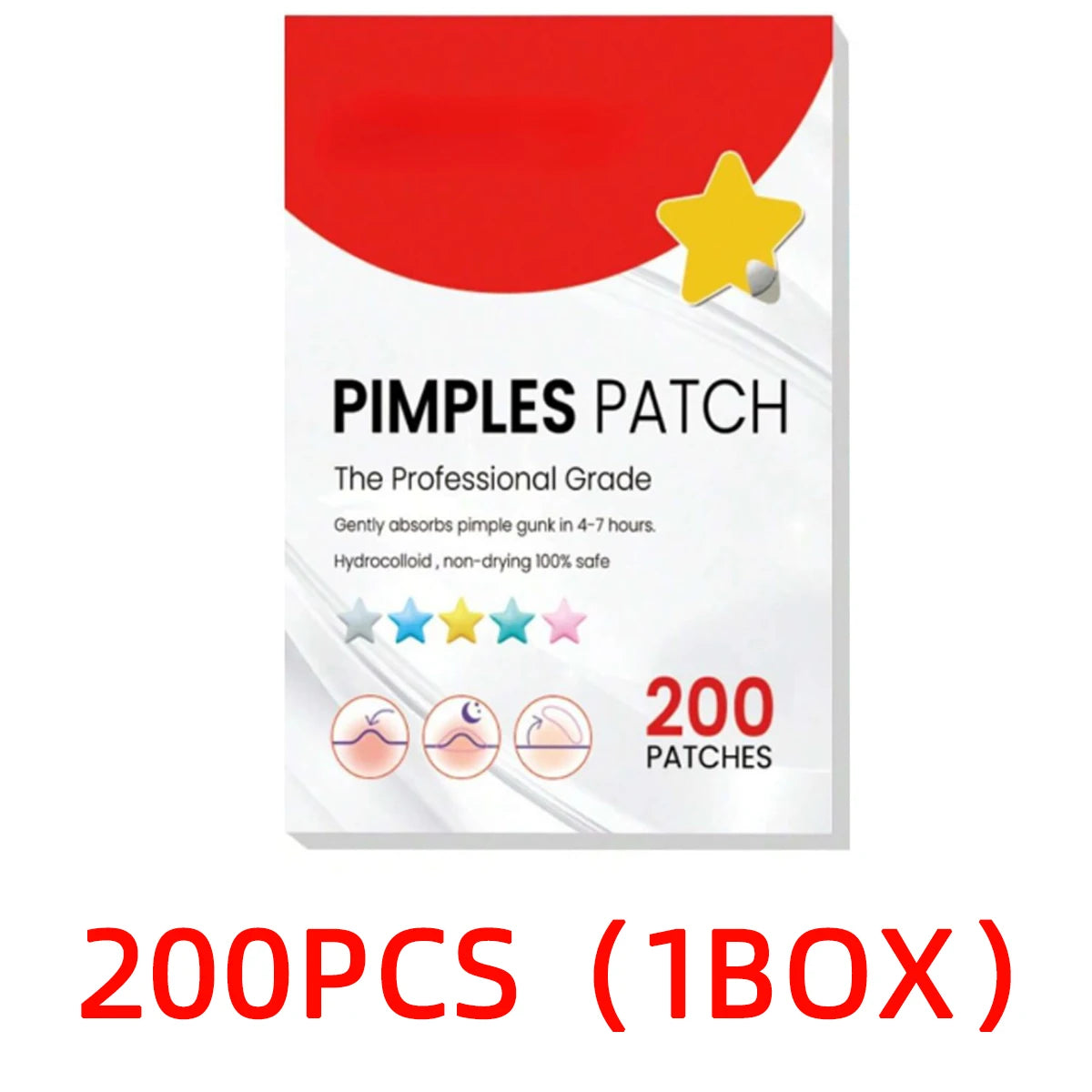 200/1000PCS Acne Patch Water Colloidal Patch Acne Patch Covering Facial Flaws Ultra Thin Invisible Suitable For All Skin Types
