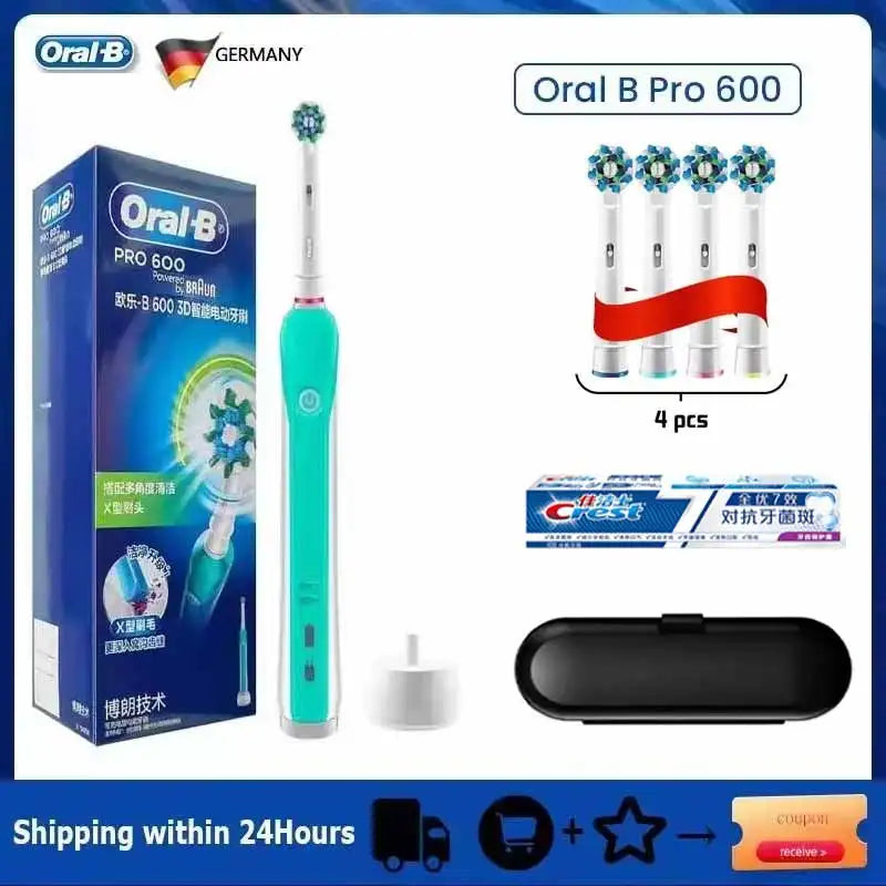 Oral B Sonic Electric Toothbrush PRO4000 RPO600 D12 Vitality Rotating Tooth Brush for Adults Oral Cares Rechargeable Waterproof