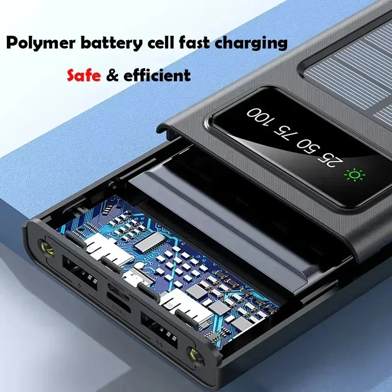 Portable Charger 200000mAh Power Bank with 4 Built-in Cables - Tidesmit Tidesmit