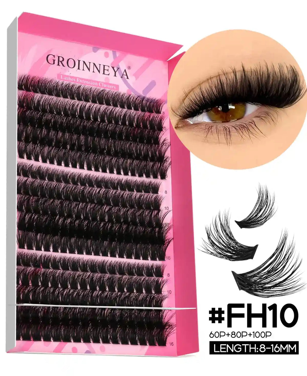 DIY Lash Extension Kit with Bond and Seal - Pro Cluster Set Lip Care Tidesmit
