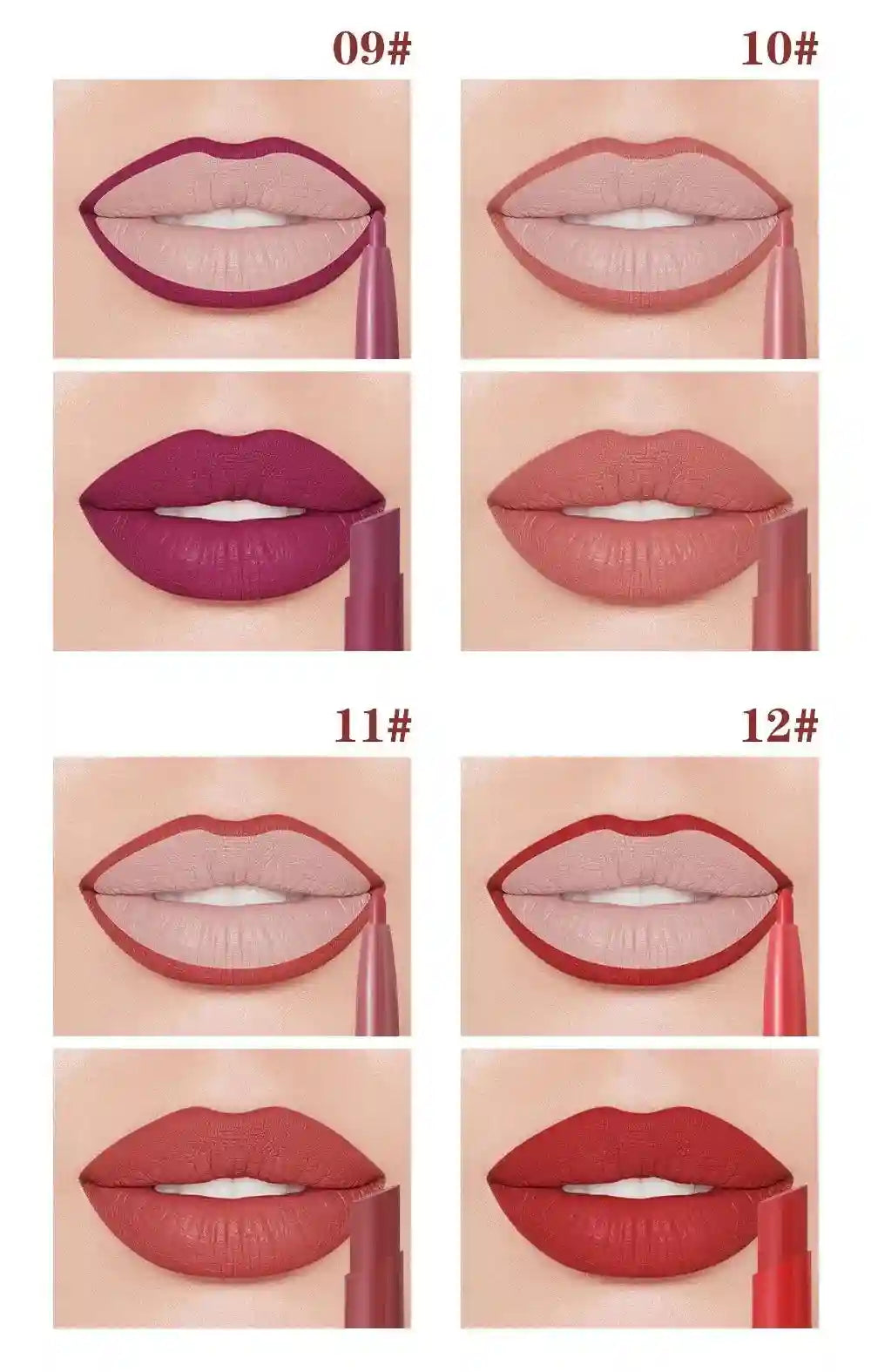 Matte Lip Liner and Lipstick Pen | Waterproof Long Lasting 2-in-1 Lip Care Tidesmit