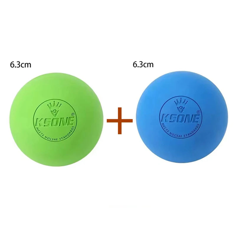 Massage Lacrosse Ball for Deep Tissue Relief and Muscle Recovery Relaxation Treatment 1green and 1blue Tidesmit