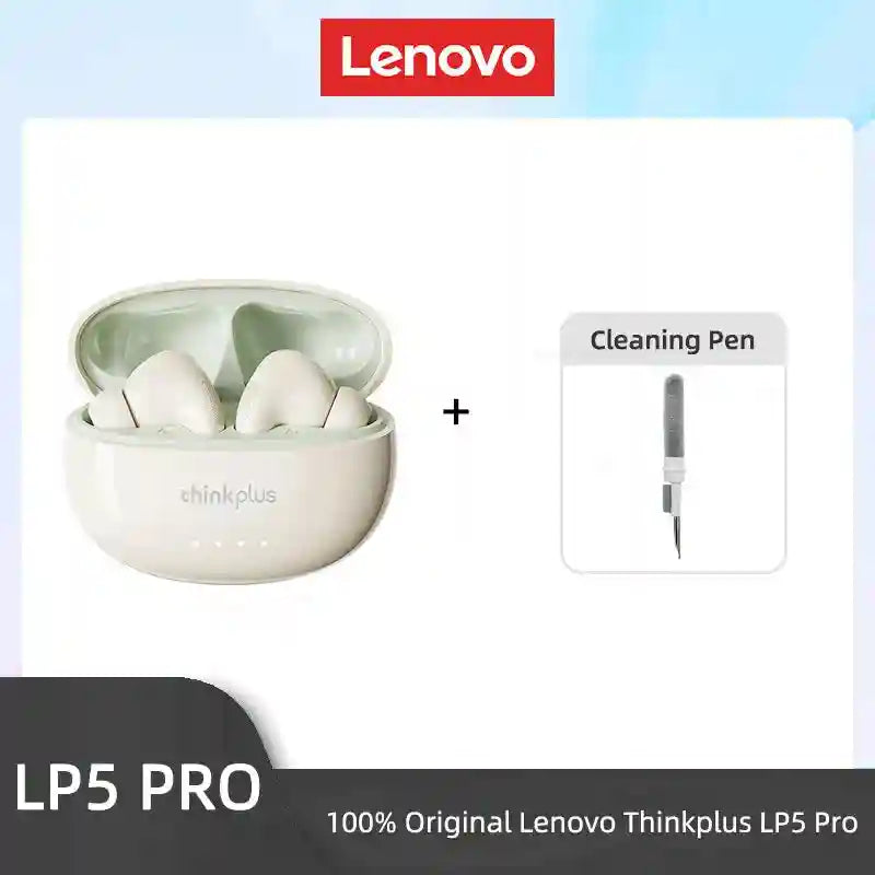 Wireless Bluetooth Earbuds with Low Latency Audio for Gaming LP5Pro Beige CleanPe Tidesmit