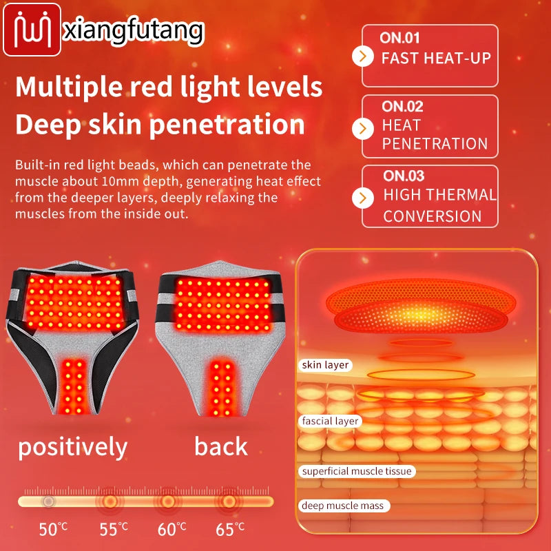 Menstrual Cramp Relief Pad | Red Light Heat Therapy | Tidesmit Massage Cushion Tidesmit