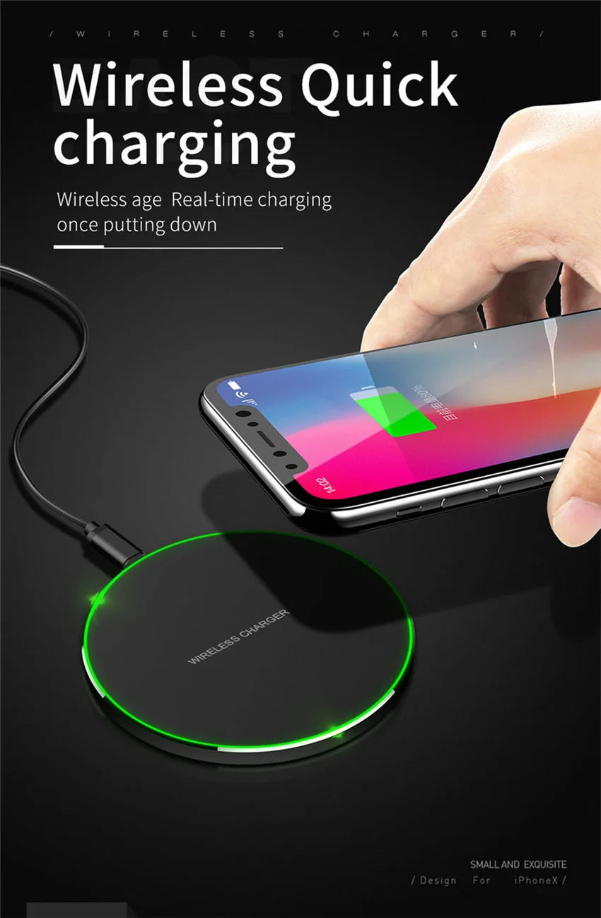60W Fast Wireless Charging Dock - Qi Certified for iPhone and Samsung Tidesmit