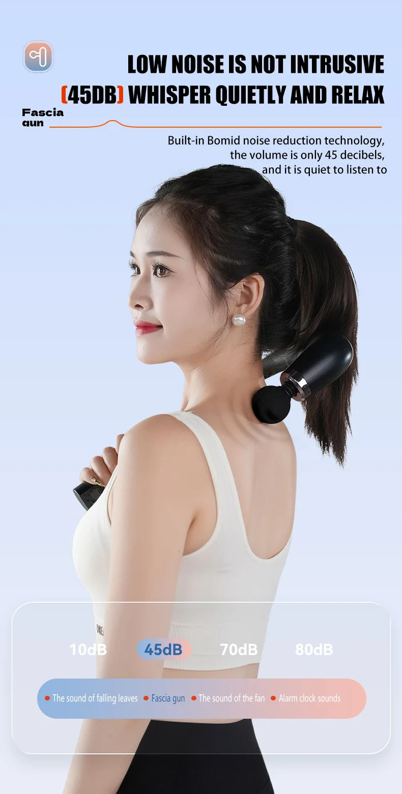Electric Massage Gun for Deep Tissue Recovery – Natural Black Body Shaping Massage Equipment Tidesmit