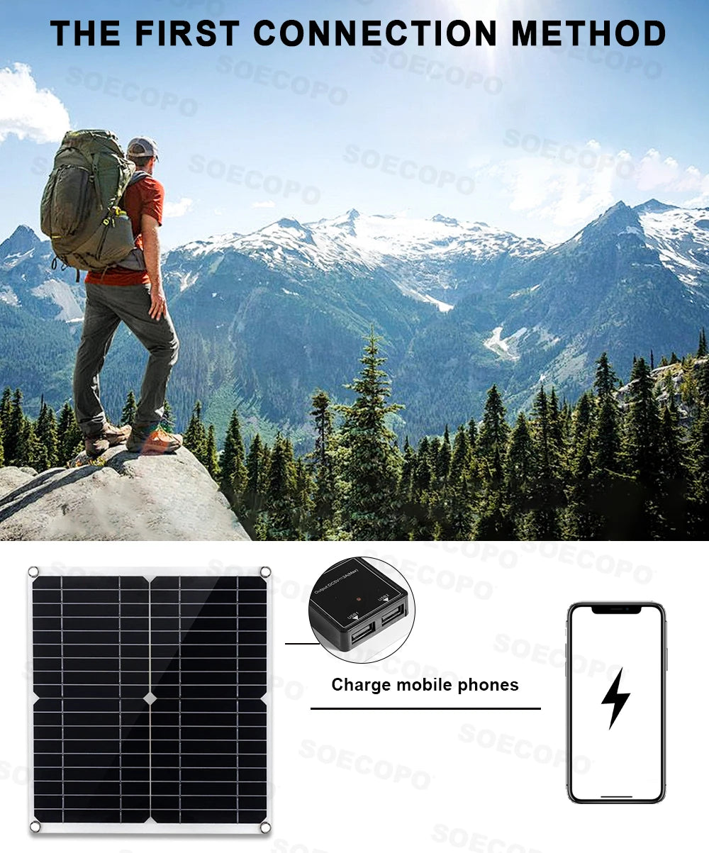 10000W Solar Power Complete Kit 12V To 220V Inverter100A Controller 300W Panel System for Home/RV/Camping  Full House Generator