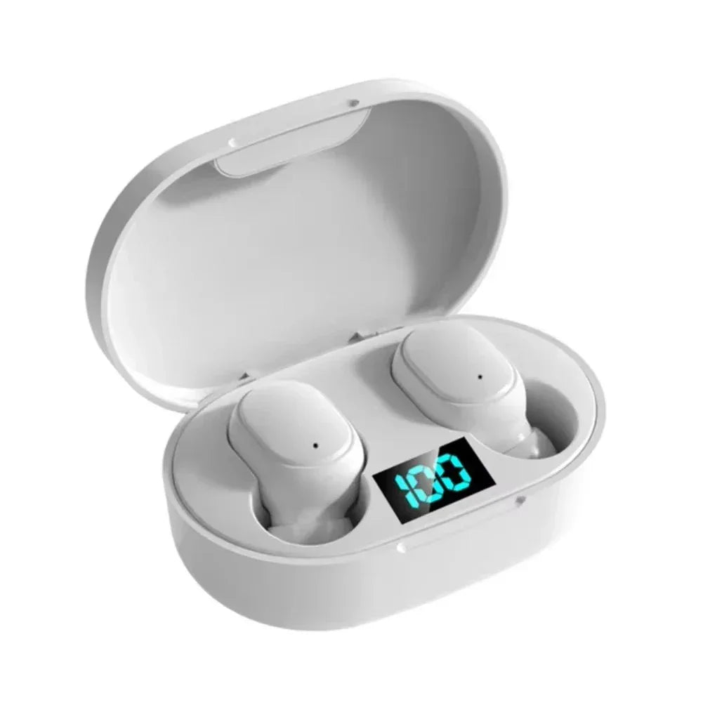 E6S TWS Bluetooth Earphones Wireless Bluetooth Headset Noise Cancelling Headsets With Microphone Headphones For Xiaomi iphone White Tidesmit