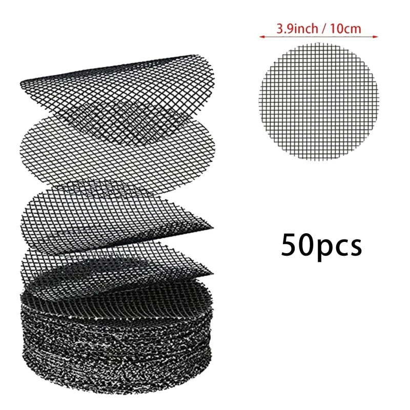 Pot Hole Mesh Pad Mat Grid Round Drainage Hole Screen for Pot Bottom Prevent Soil Loss Anti Bonsai Flower Plant Gardening Tools