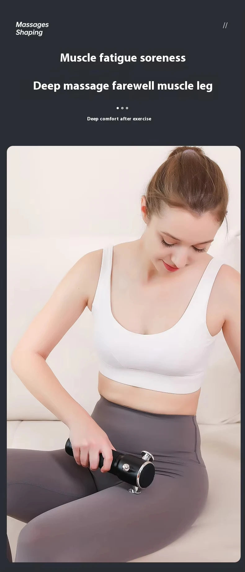 Fascia Massage Gun: Portable Metal Deep Tissue Recovery Device Fascia Gun Tidesmit