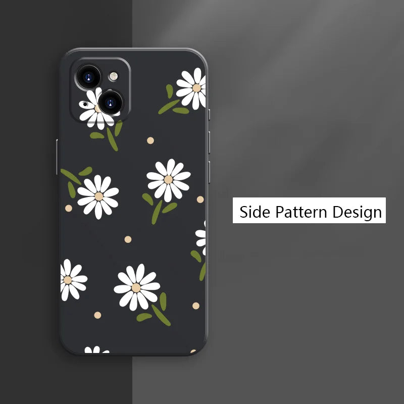 Samsung Galaxy Silicone Flower Case - Shock-Absorbing Square Cover 6 Tidesmit