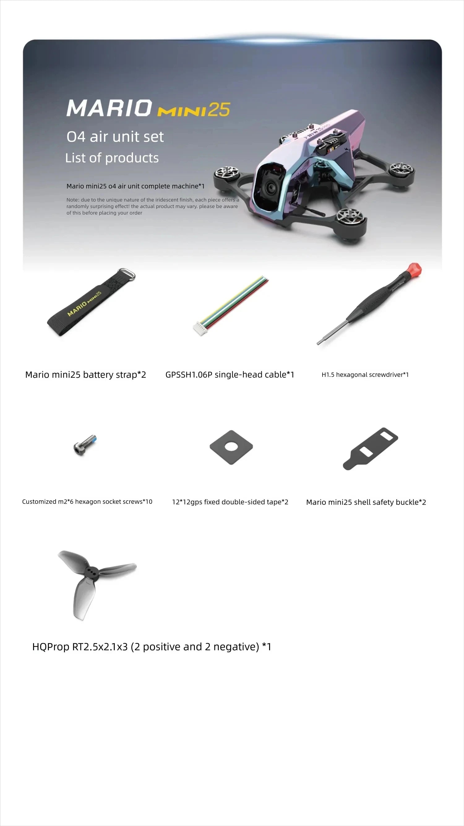 SpeedyBee Mario Mini 2.5 Inch O4 FPV Drone | HD Freestyle Racing Kit Tidesmit