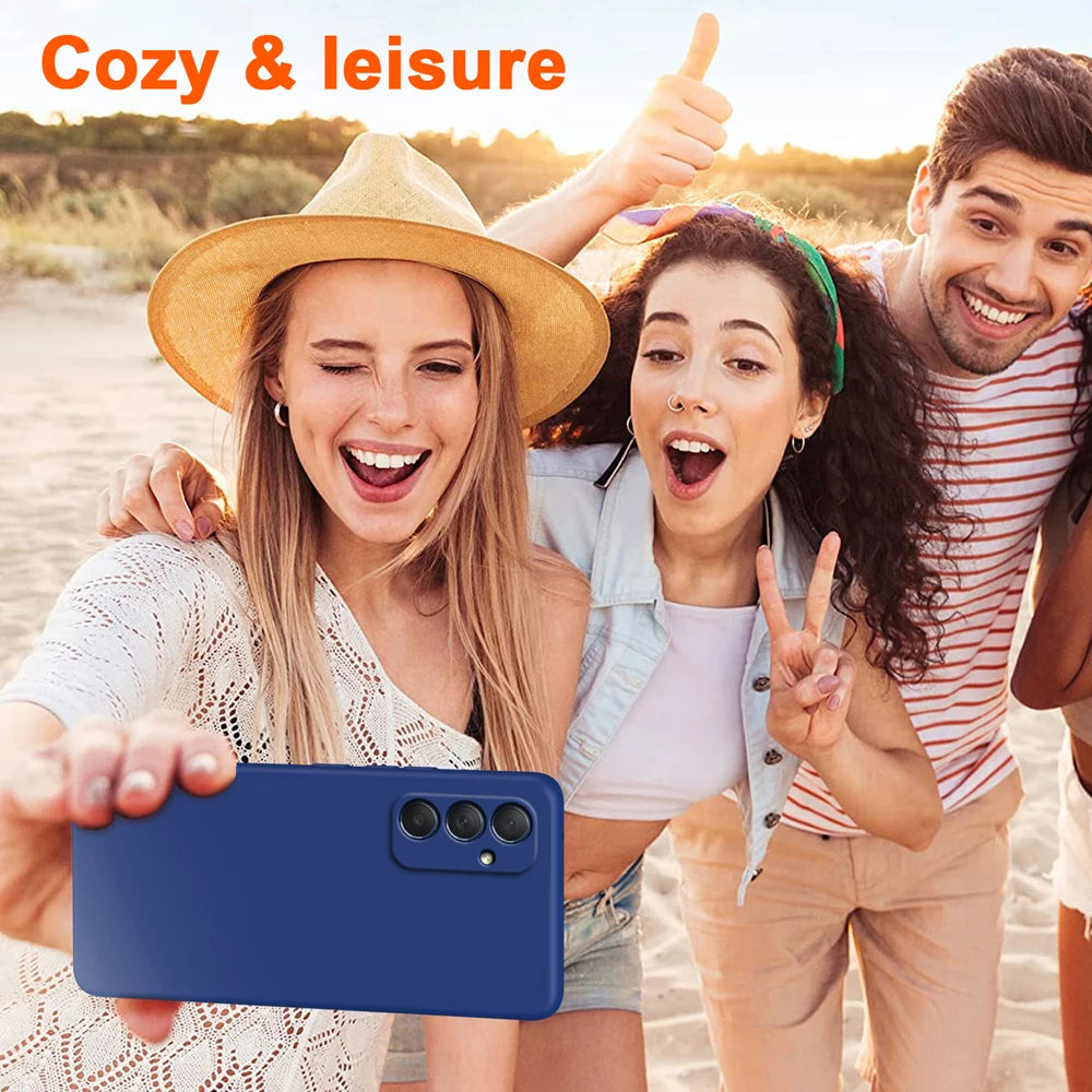 Samsung Galaxy A55 5G Liquid Silicone Phone Case - Slim Shock-Absorbing Cover Tidesmit