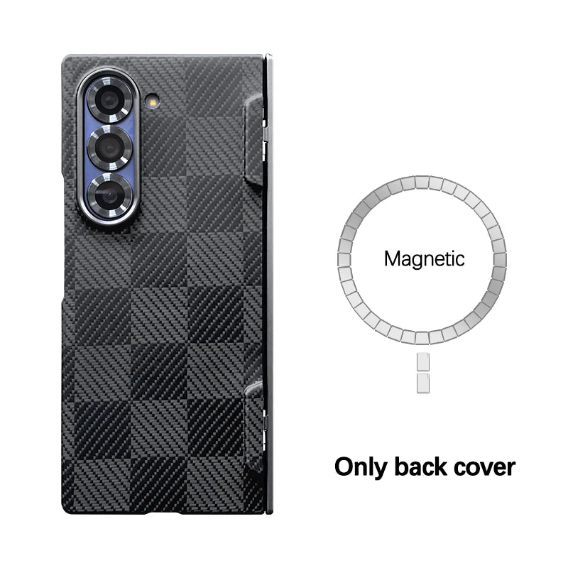 Samsung Galaxy Z Fold 7 Aramid Carbon Fiber Case - Slim Protection Back 4 Galaxy Z Fold6 Tidesmit