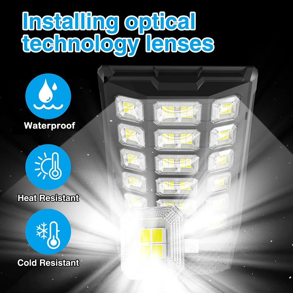 LED Solar Street Lights Outdoor Waterproof 50000LM Wide Angle Solar Light Parking Light Motion Sensor for Security Street Light
