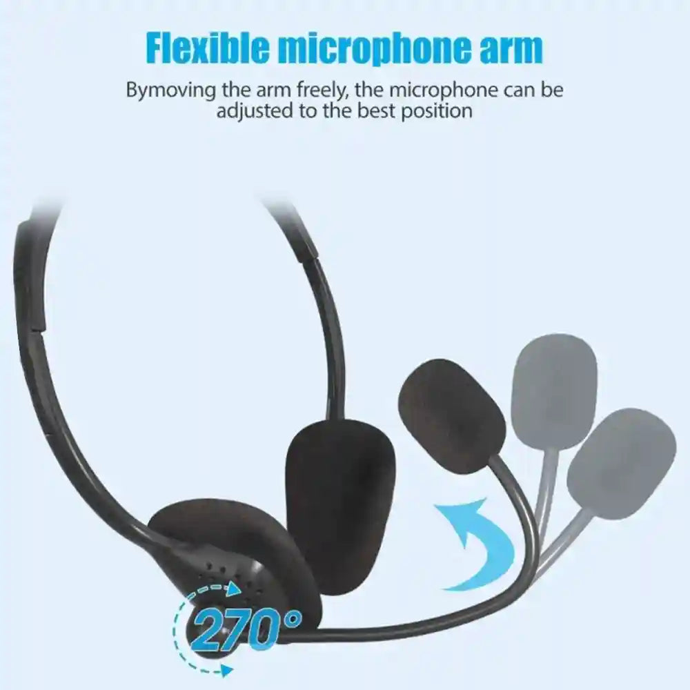 Gaming Headset with Noise-Cancelling Mic - Over-Ear Wired Black Tidesmit