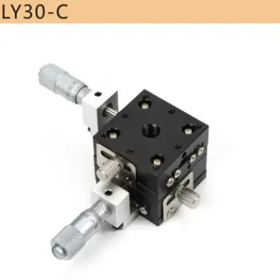 Manual micrometer sliding stage, LY30-C, black platform with two micrometer handles
