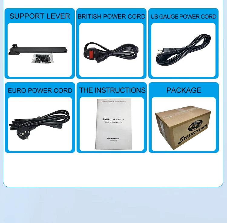 Ultra-accurate Dro NT800-3 NT800-2 Set AC90-260V&50-1000mm Linear Glass Scale Encoder Digital  Ruler for Lathe Milling Machines