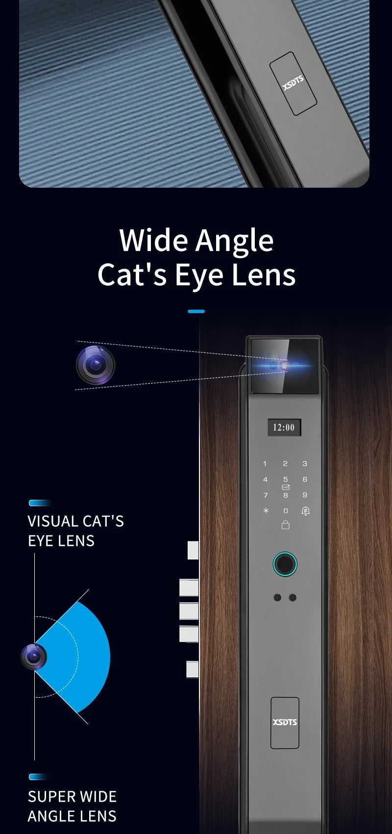 Tuya 3D Face Real-time Intercom Smart Door Lock Biometric Electronic Security Camera Intelligent Fingerprint Password Key Unlock