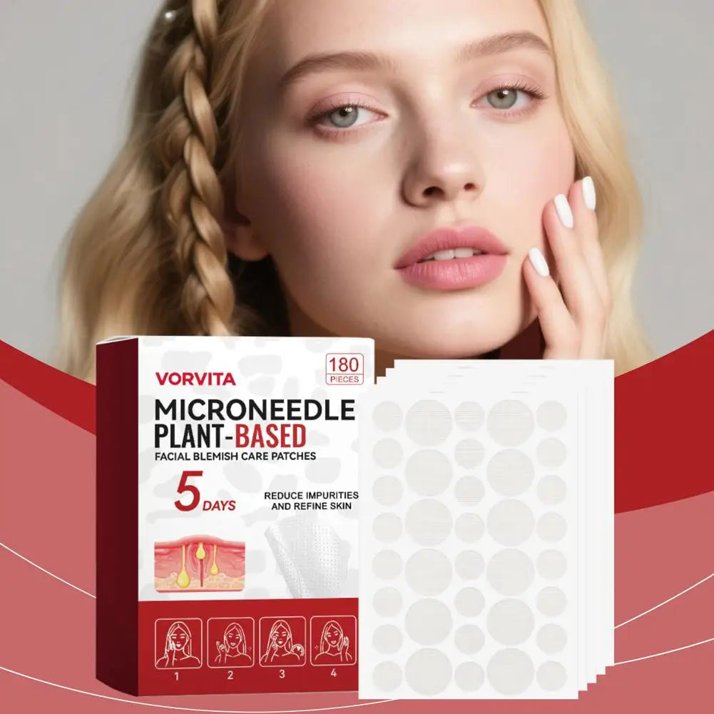 180pcs 0.2mm Facial Soothing Microneedle Patches Acne Care Patch Facial Skin Care Imperfection Patch