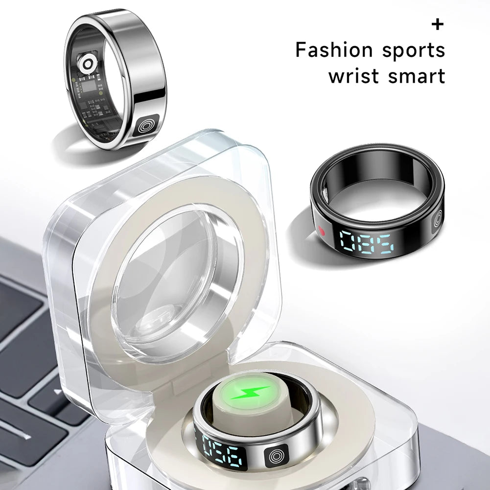 Smart Health Ring Fitness Tracker | Heart Rate & Blood Oxygen Monitor Tidesmit