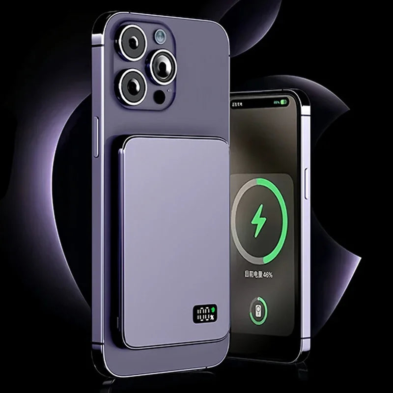 Magnetic Power Bank 10000mAh Qi2 Wireless Portable Charger - Tidesmit Purple Tidesmit
