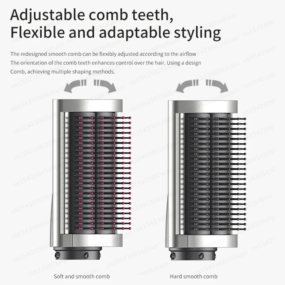 SenCiciMen X9 hair styler brush attachment with adjustable comb teeth for flexible, professional salon styling control.