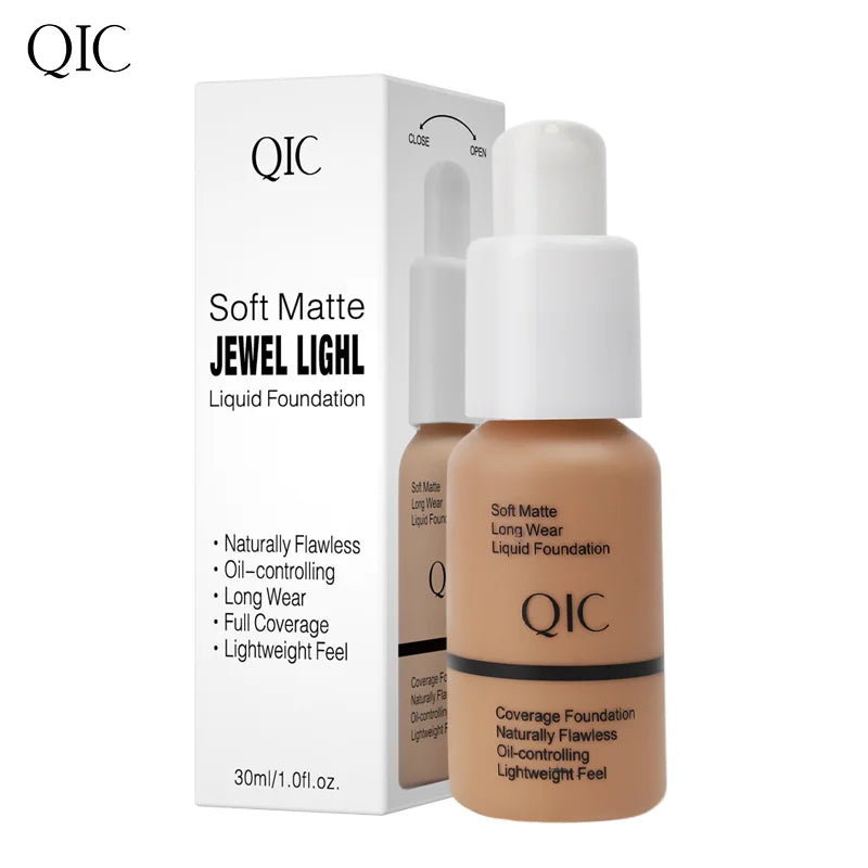 Tidesmit liquid foundation texture close-up showing oil-control matte finish and long-lasting waterproof coverage