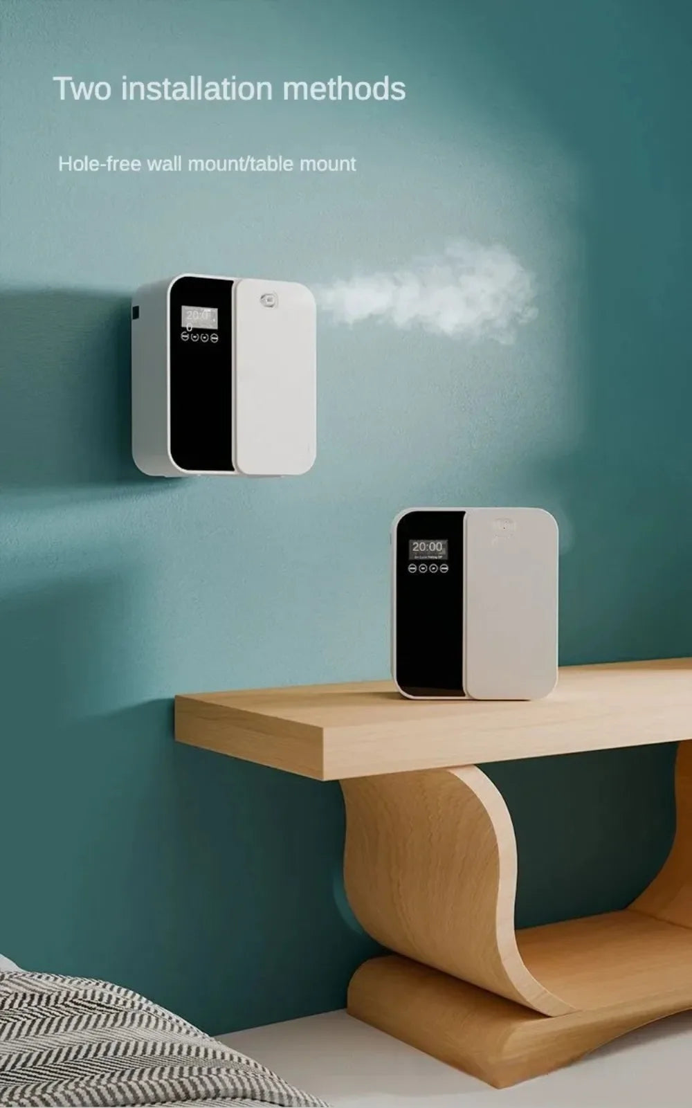 Aroma Diffuser Machine Wall Mounted Waterless Diffuser for Large Room Bluetooth Essential Oil Diffuser Electric Smell for Home