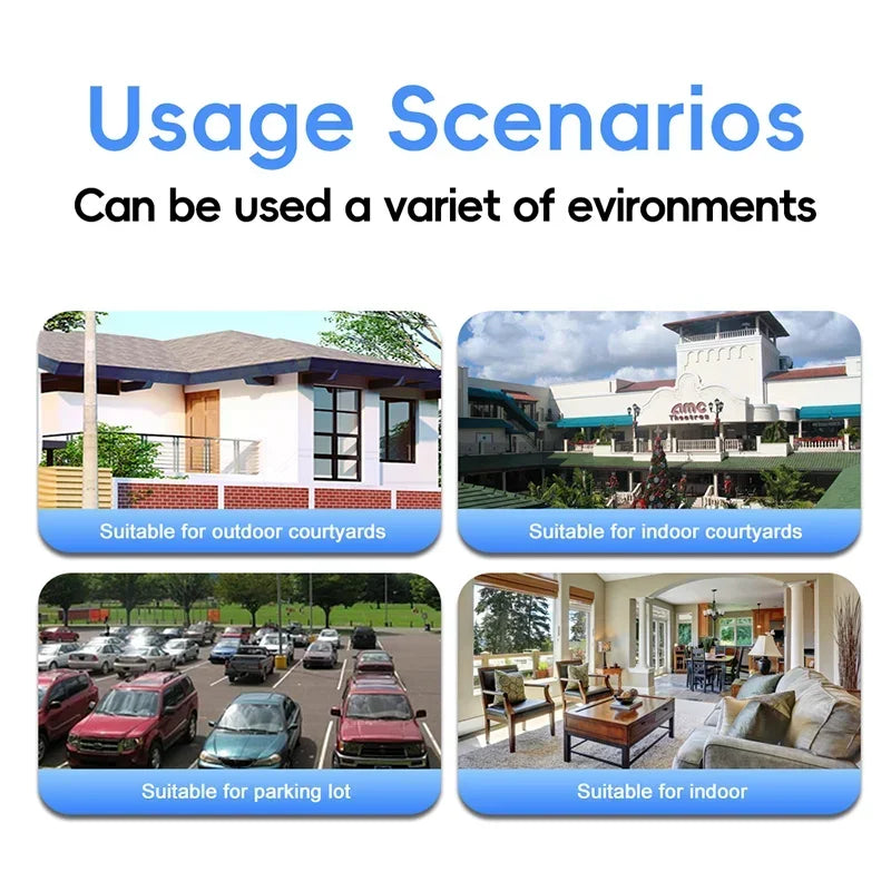 8MP 4K WIFI IP Camera PTZ Outdoor Dual Screen AI Human Detection Dual Lens Two-way Audio CCTV Video Security Camera V380 APP