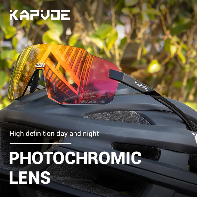 Kapvoe New Cycling Glasses  Men UV400 Sports Running Sunglasses Women Outdoor Drving Hiking Riding Goggles MTB Bicycle Eyewear