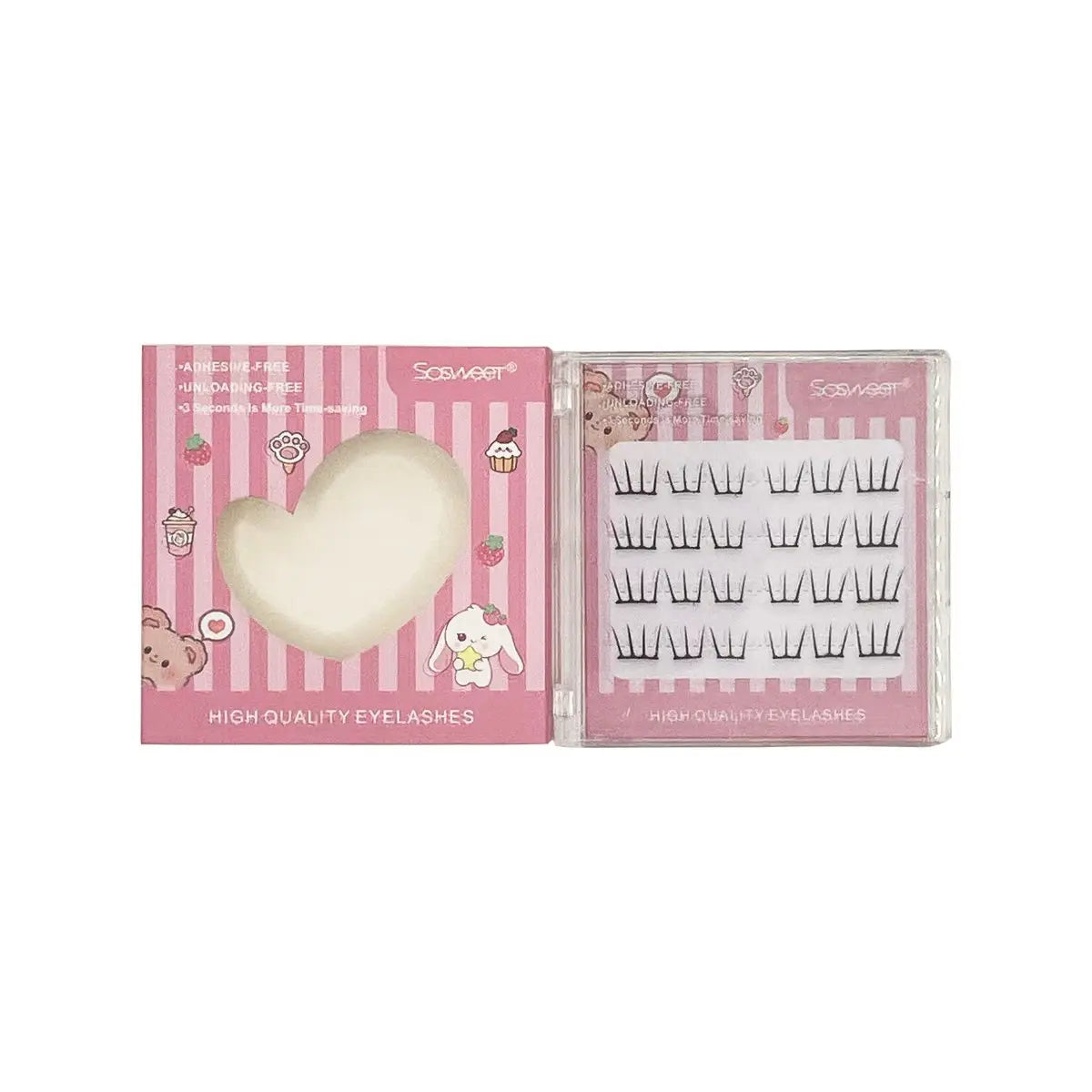 Self Adhesive Eyelashes Clusters No Glue Reusable C Curl Tidesmit XL-XHX4rows-2 C Tidesmit